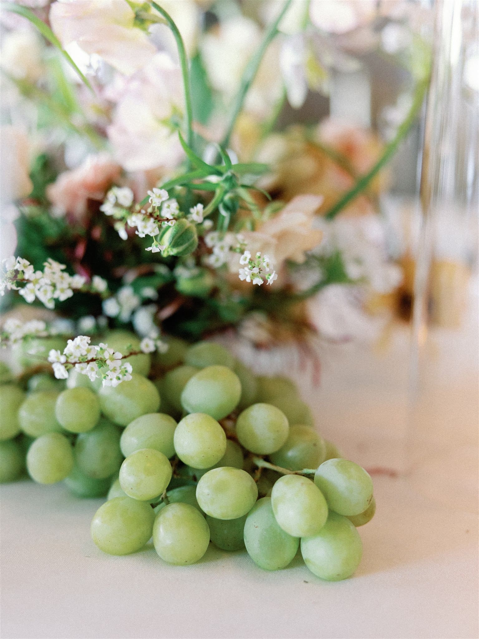 Green grapes and florals