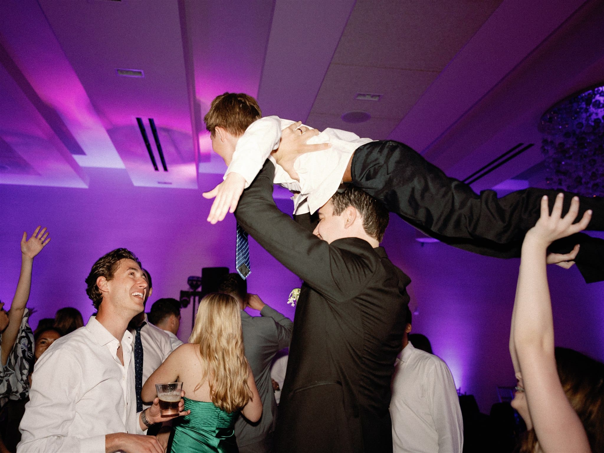 Guests dancing at wedding reception