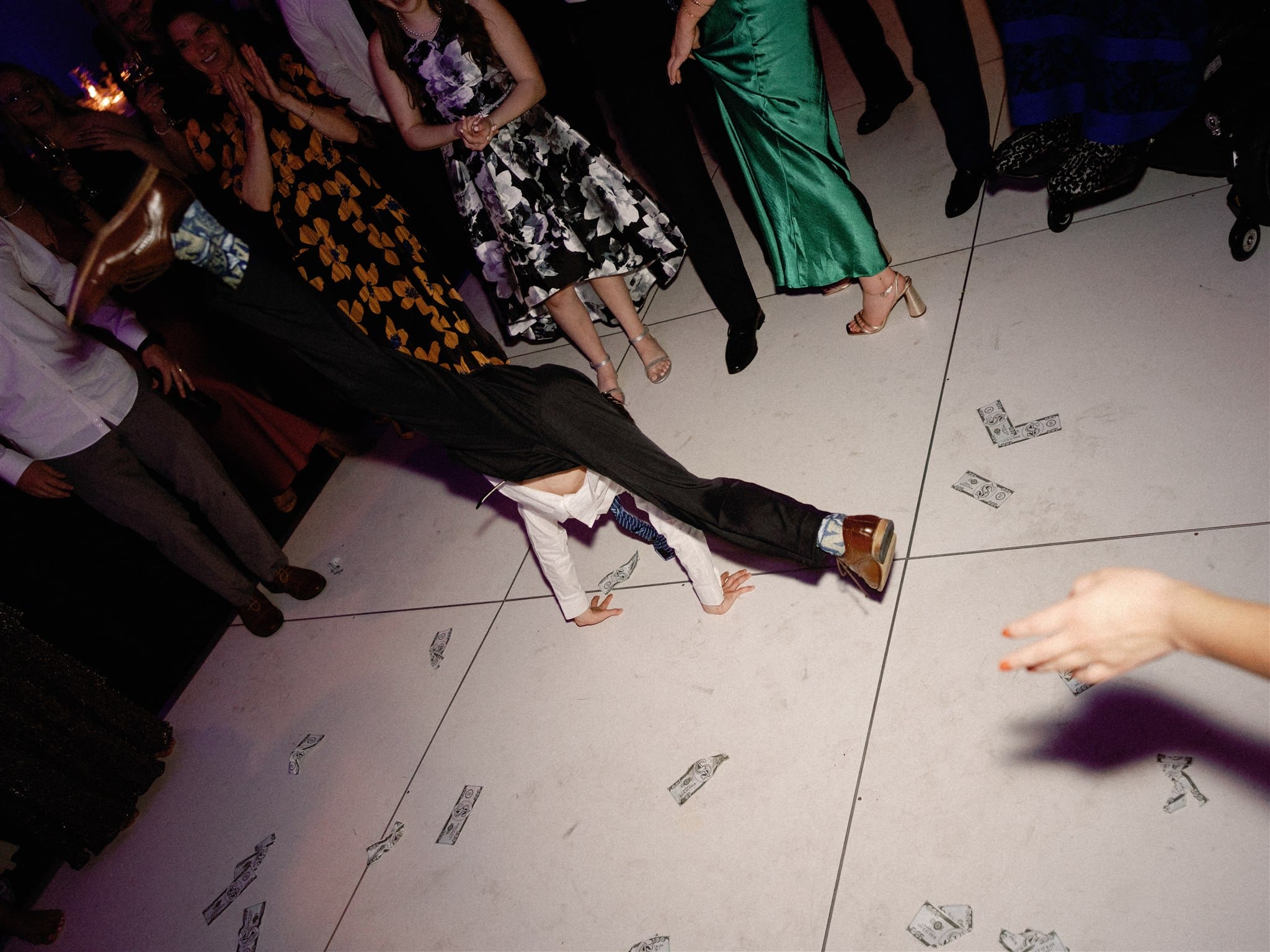 Guests dancing at wedding reception