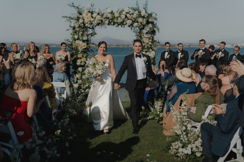 neutral and champagne San Diego Wedding color Palettes ceremony