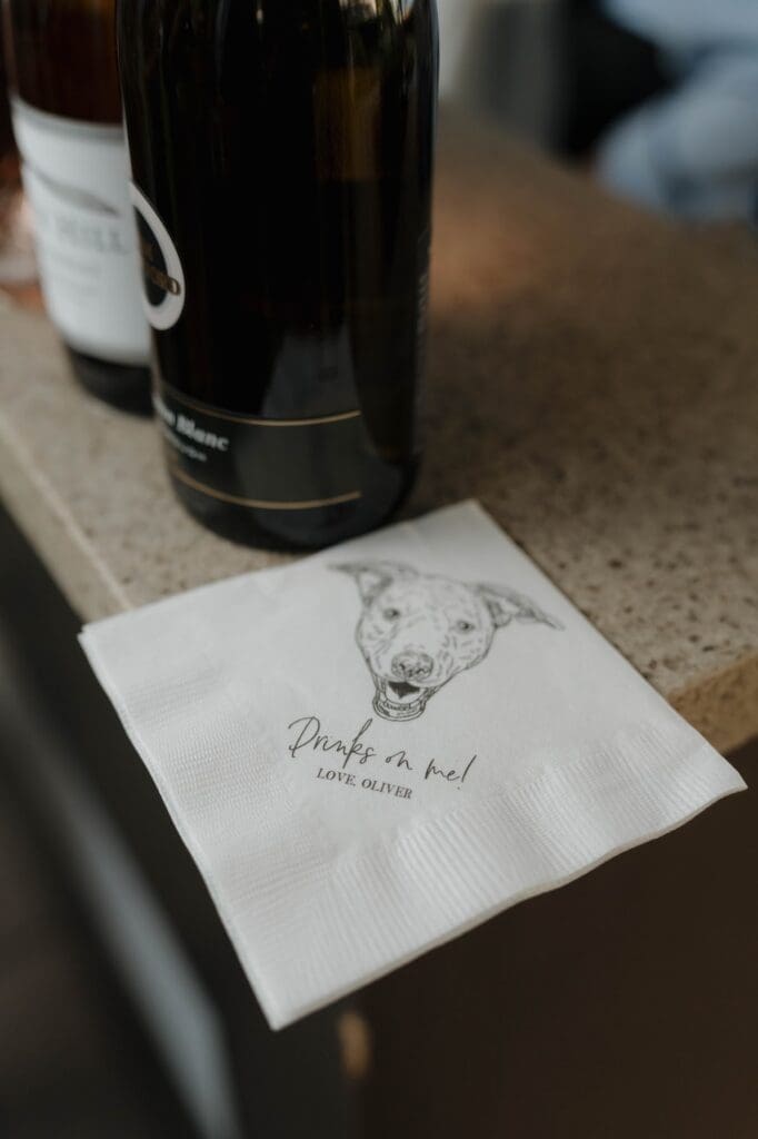 neutral and champagne San Diego Wedding color Palettes cocktail napkin