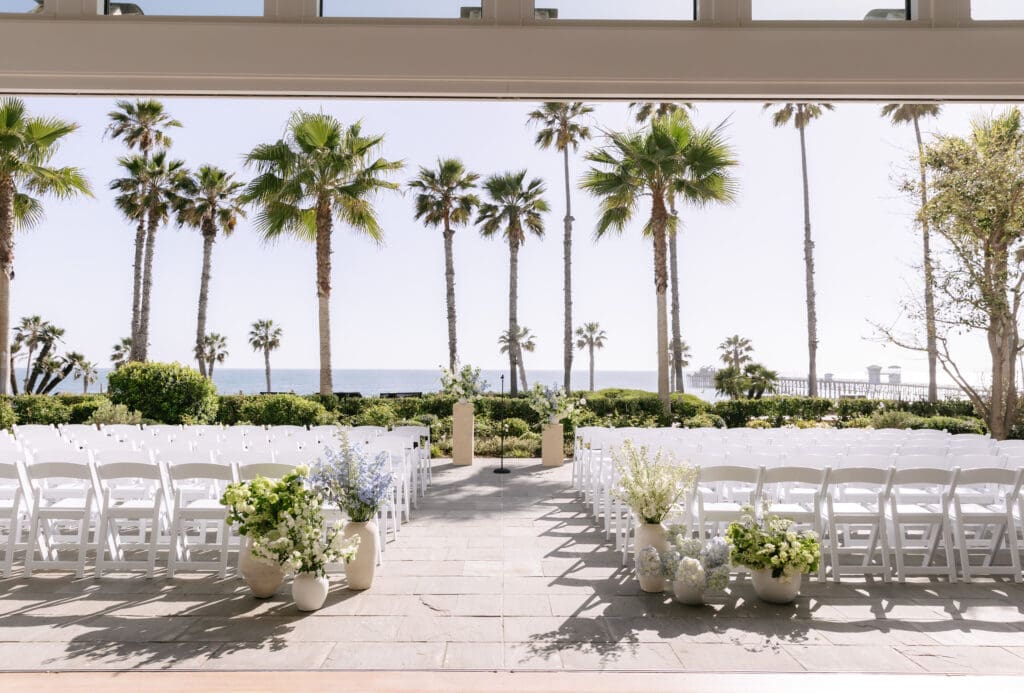 Sea Glass and coastal Greens San Diego Wedding color Palettes  ceremony