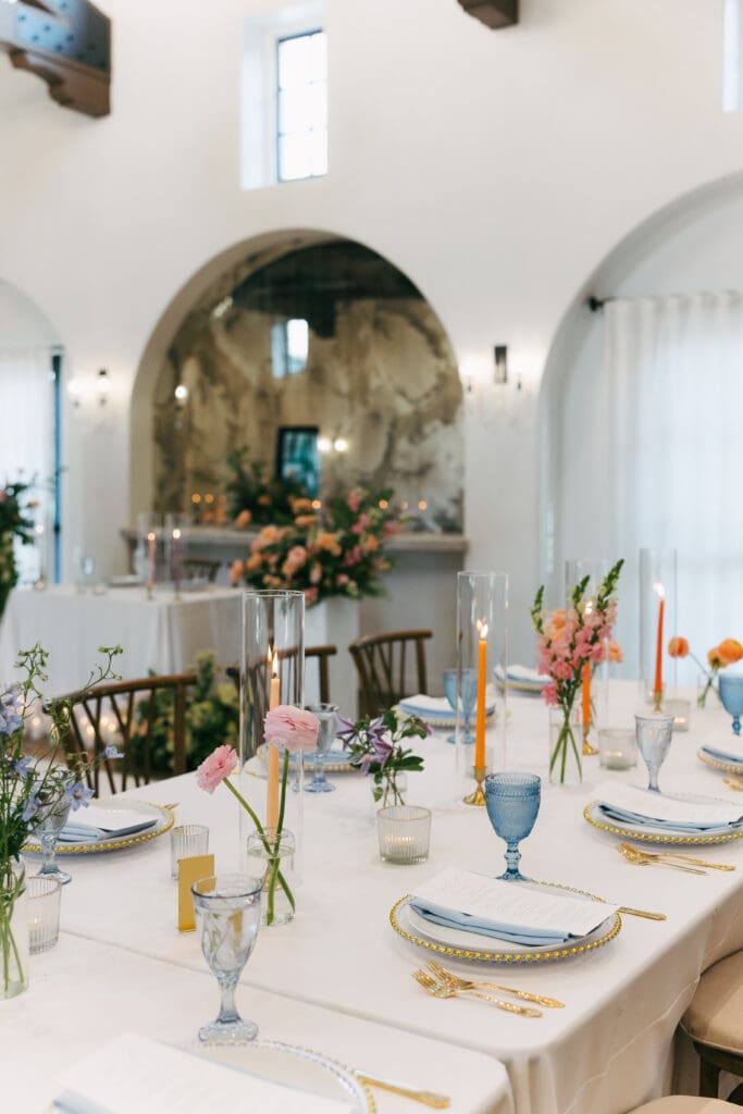 coastal sunset San Diego Wedding color Palettes reception tablescape