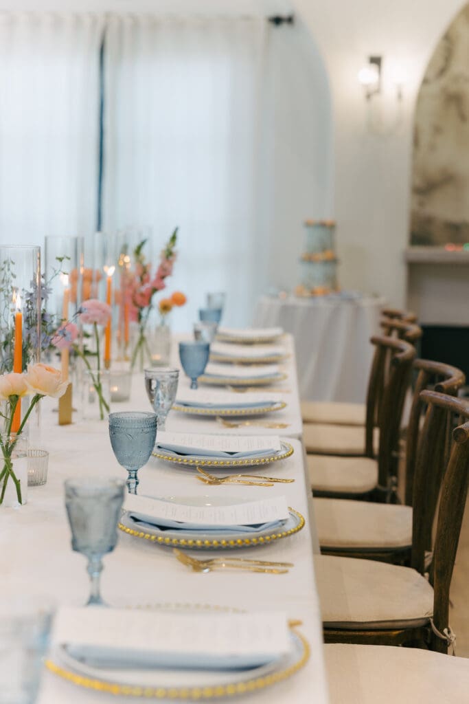 coastal sunset San Diego Wedding color Palettes  tablescape 