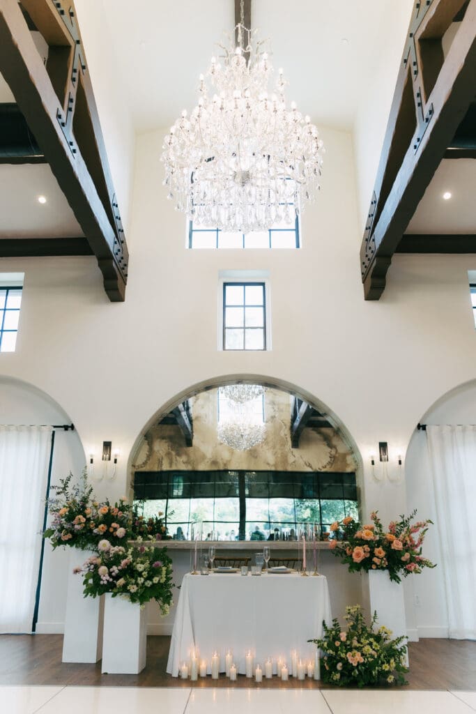 coastal sunset San Diego Wedding color Palettes sweetheart table