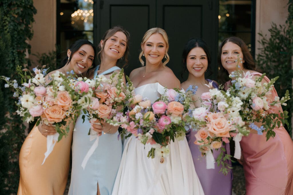 coastal sunset San Diego Wedding color Palettes bridesmaids