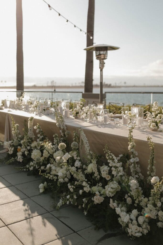 neutral and champagne San Diego Wedding color Palettes head table